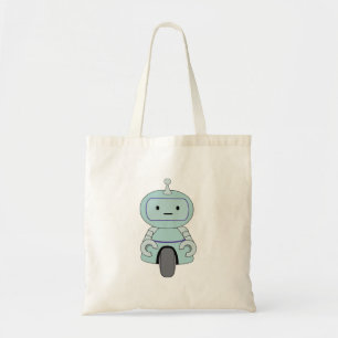 Cute Retro Robot Illustration Tote Bag