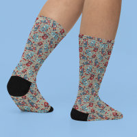 Cute Retro Robots Sci-Fi Themed