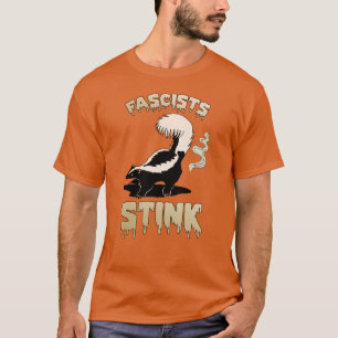 Cute Retro Skunk - Fascists Stink T-Shirt