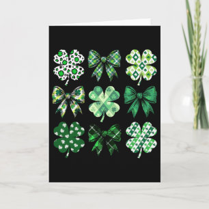 Cute Retro St Patricks Day Lucky Green Shamrock Co Card