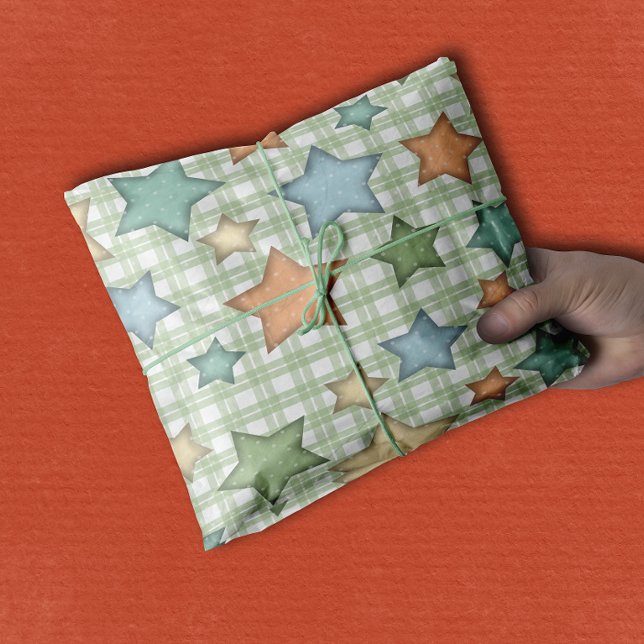 Cute Retro Stars for Baby Tissue Paper (Creator Uploaded)