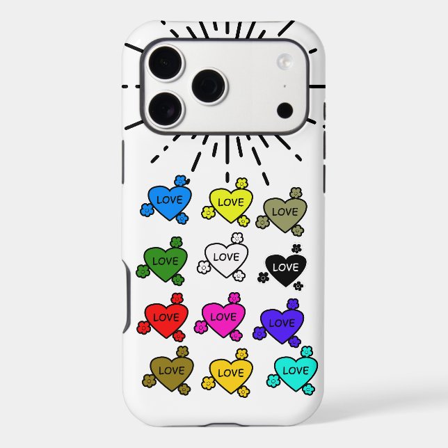 Cute Retro Stylish Hearts Pattern Newest Case-  (Back)
