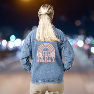 Cute Retro The Party Bachelorette Denim Jacket