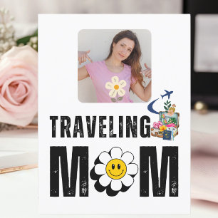 Cute Retro "Travelling Mum",Fun Travel,Custom Phot Postcard
