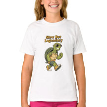 Cute Retro Turtle Calm Girls T-Shirt