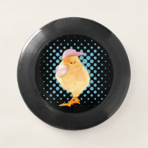 Cute Retro Vibes Chick Blowing Bubblegum Black
