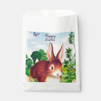 Cute retro vintage Easter bunny Favour Bags
