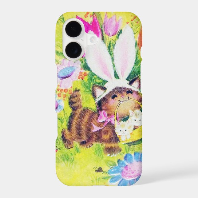 Cute retro vintage Easter cat  (Back)