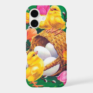 Cute retro vintage Easter chicks