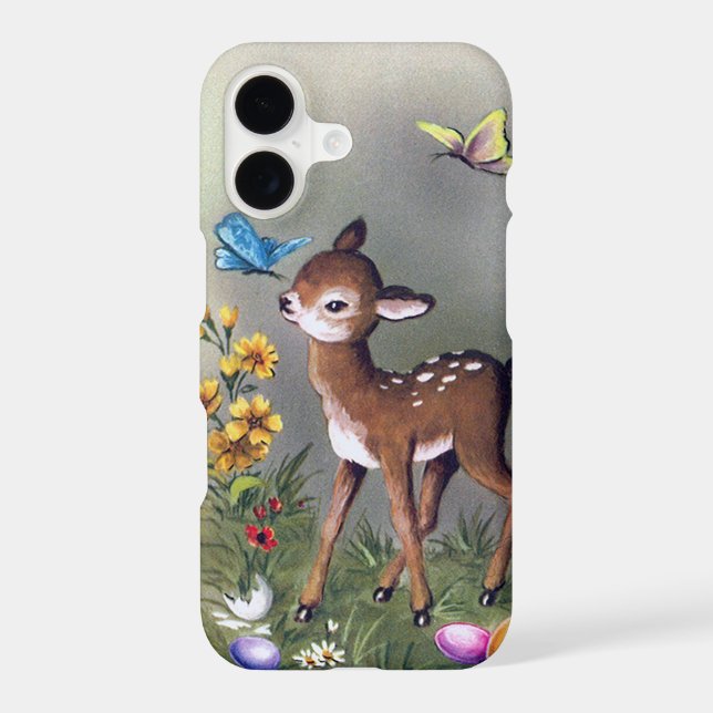 Cute retro vintage Easter deer  (Back)