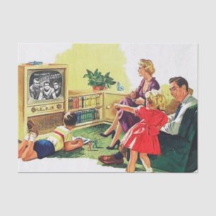 cute retro vintage Family decoupage  Tissue Paper