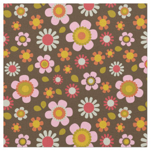 Cute Retro Vintage Pattern Fabric