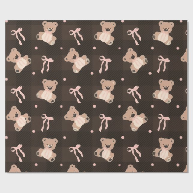 Cute retro  wrapping paper (Flat)