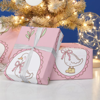 Cute retro wrapping paper