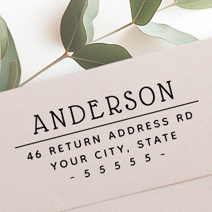 Cute return address self-inking stamp