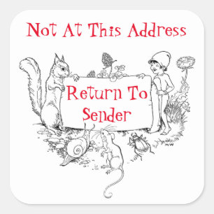 Cute Return To Sender Sticker