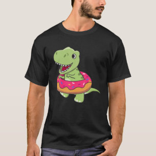 Cute Rex Dinosaur Funny Animals In Doughnut Sweet T-Shirt