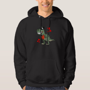 Cute Rex   Dinosaur in Love Hoodie