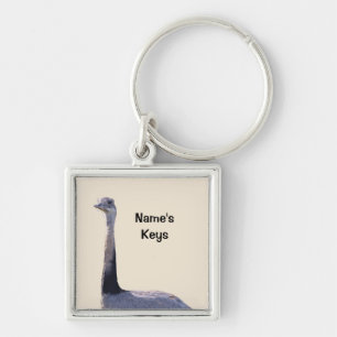 Cute Rhea Bird Keychain
