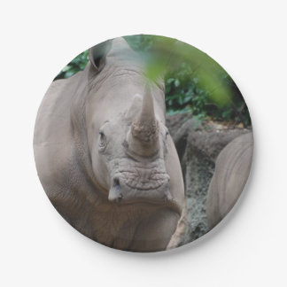 Cute Rhino Paper Plate