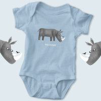 Cute Rhinoceros Animal Lover Custom Name