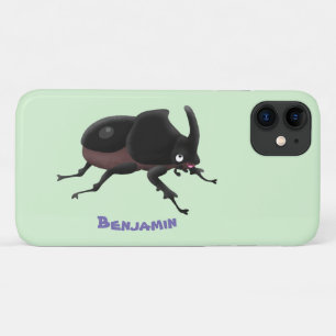 Cute rhinoceros beetle cartoon illustration Case-Mate iPhone case