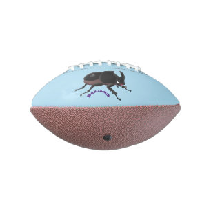 Cute rhinoceros beetle cartoon illustration football