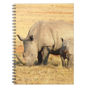 Cute rhinoceros in africa notebook
