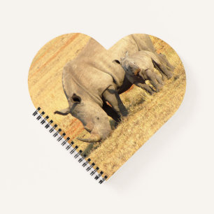Cute rhinoceros in africa notebook