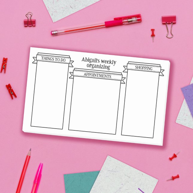  Cute Ribbon Labels Your Name Organise Your Week Post-it Notes (Creator Uploaded)