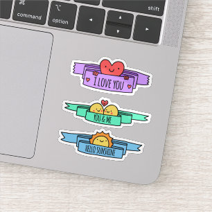 Cute ribbons sticker set