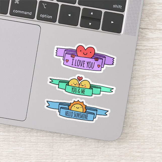 Cute ribbons sticker set (Detail)