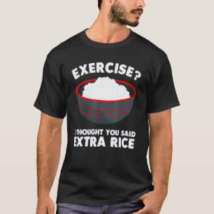 Cute Rice Men Women Gym Extra Rice Asian Food Vega T-Shirt