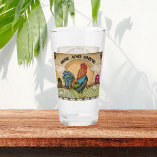 cute rise shine Country farmhouse  Glass