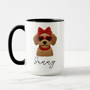 Cute RN Crochet Dog Valentine’s Day Mug