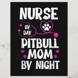 Cute RN Nurse Pit Bull Mum Paw Dog Puppy Lover Flyer