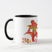 Cute Roamantic cartoon Mug Dragons in Love (Left)