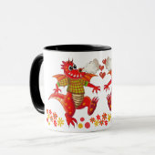 Cute Roamantic cartoon Mug Dragons in Love (Front Left)