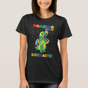Cute Roaring Kindergarten Dinosaur T Rex Back to S T-Shirt
