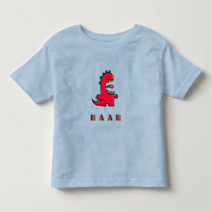 Cute Roaring Red Dinosaur RAAR Toddler T-Shirt