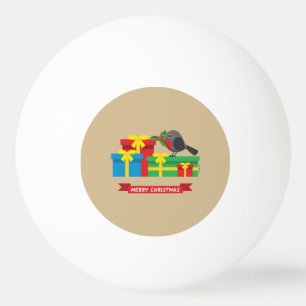 Cute Robin And The Four Colourful Gifts Ping Pong Ball