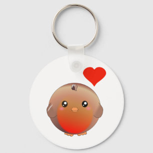 Cute Robin Bird Key Ring
