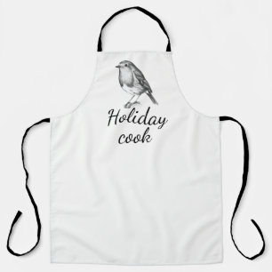 Cute Robin holiday cook Apron