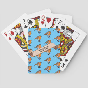 Cute Robin Rockin' Robin Poker Club Retro Pattern Playing Cards