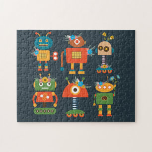 Cute robot children's design jigsaw puzzle