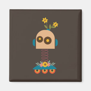 Cute robot children's design magnet