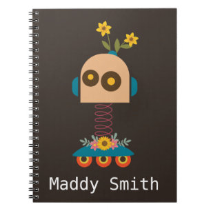 Cute robot children's design notebook