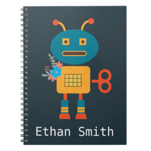 Cute robot children's design notebook