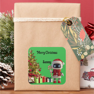 cute robot Christmas holiday Sticker