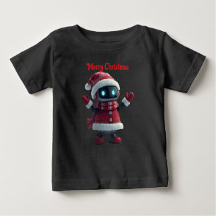 cute robot Christmas holiday tech T-Shirt